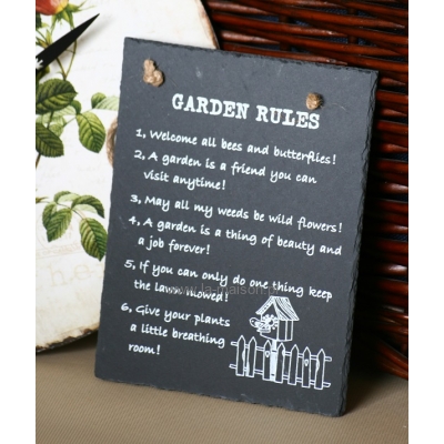Tabliczka Garden Rules